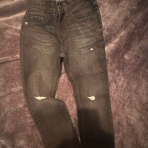 Stylish Black Distressed Kids Jeans